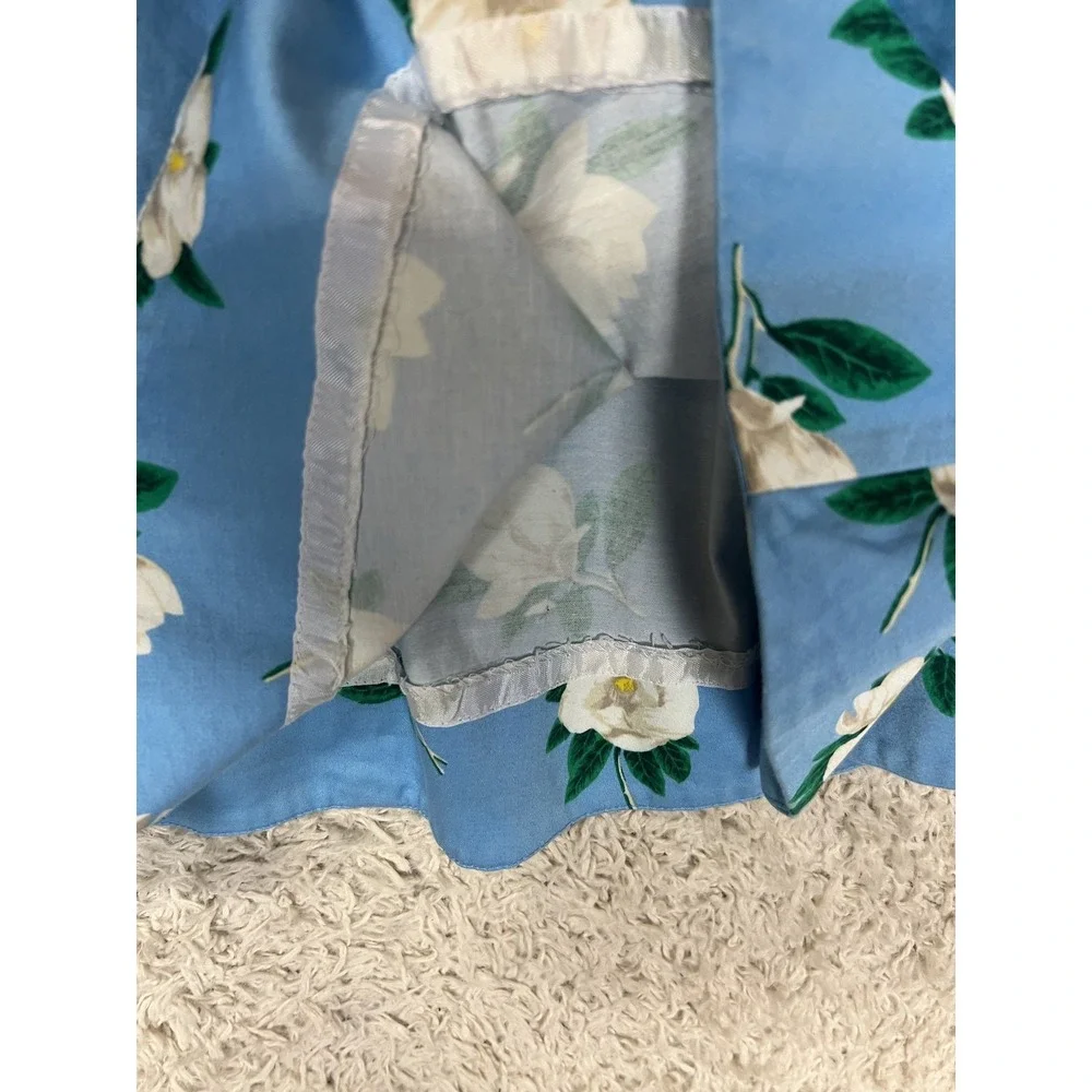 Draper James Sky Blue Floral V-Neck Fit & Flare Dress